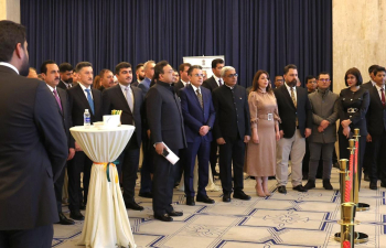 Consulate General of India, Erbil hosted a reception on the occasion of the 76th Republic Day of India at Radisson Hotel, Erbil. Ambassador Soumen Bagchi & the chief guest H.E. Safeen Dizayee, Head of Department of Foreign Relations, Kurdistan Regional Government, delivered keynote remarks. Closing remarks was made by Consul General Madan Gopal. H.E. Fawzi Hariri, President of Diwan, H.E. Omed Xoshnaw, Governor of Erbil, Mr. Noori Othman, Chief of Staff to the President & Mr. Shaban Chali, Head of the Office of PM of the Kurdistan Region also graced the occasion.